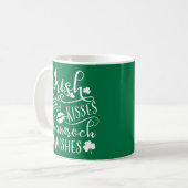 Irish Kisses and Shamrock Wishes Coffee Mug (Front Left)
