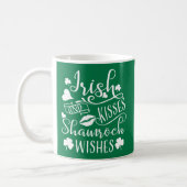 Irish Kisses and Shamrock Wishes Coffee Mug (Left)