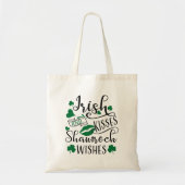Irish Kisses and Shamrock Wishes Tote Bag (Front)