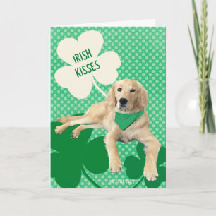Irish Kisses Golden St. Patrick’s Day Card