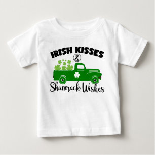 Irish Kisses & Shamrock Wishes Baby T-Shirt