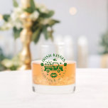 Irish kisses Truck with clovers St. Patricks Day Whiskey Glass