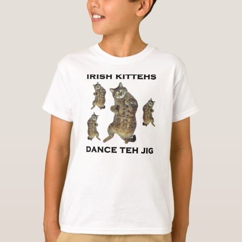 Irish Kittehs Dance Teh Jig T_Shirt