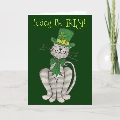 Irish Kitty _ Happy St Patricks Day Card