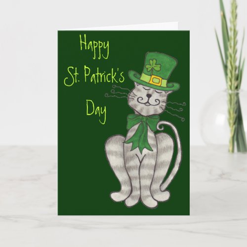 Irish Kitty _ Happy St Patricks Day Card