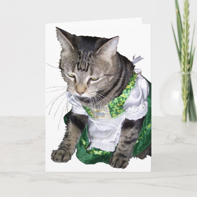 Irish kitty/leprechaun got away card (Front)