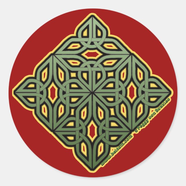Irish Knotwork Christmas Stickers (Front)
