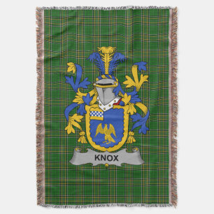  Irish Knox Coat of Arms Family Crest Ireland Throw Blanket