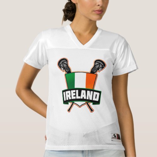 Irish Lacrosse Name  Number Shirsey Womens Football Jersey
