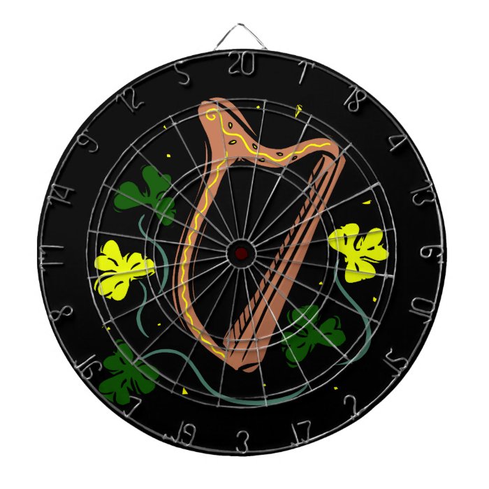 irish lap harp clovers st patrick.png dartboard