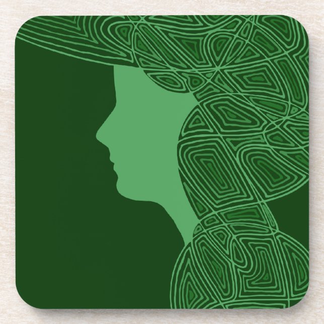 Irish Lass Beverage Coaster (Front)