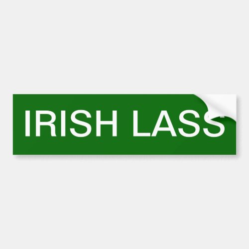 IRISH LASS BUMPER STICKER