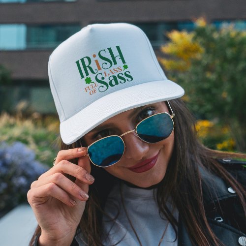 Irish Lass Full Of Sass Funny St Patricks Day Trucker Hat