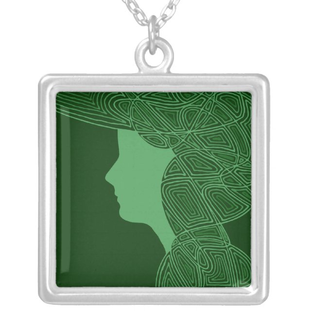 Irish Lass Silver Plated Necklace (Front)