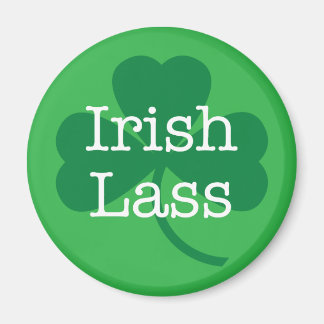 Irish Lass, St. Patrick's Day Shamrock Magnet