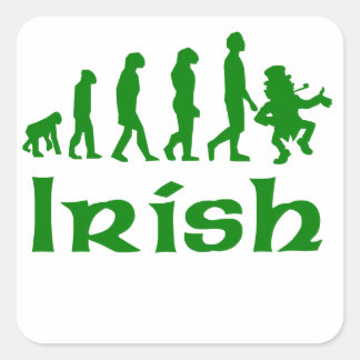 Irish Leprechaun Evolution Square Sticker