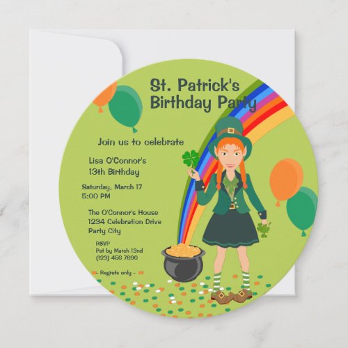 Irish Leprechaun girl birthday party