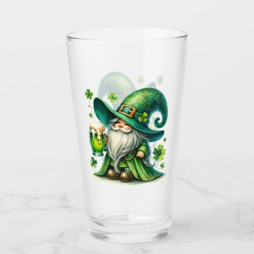 Irish Leprechaun Gnome  Glass