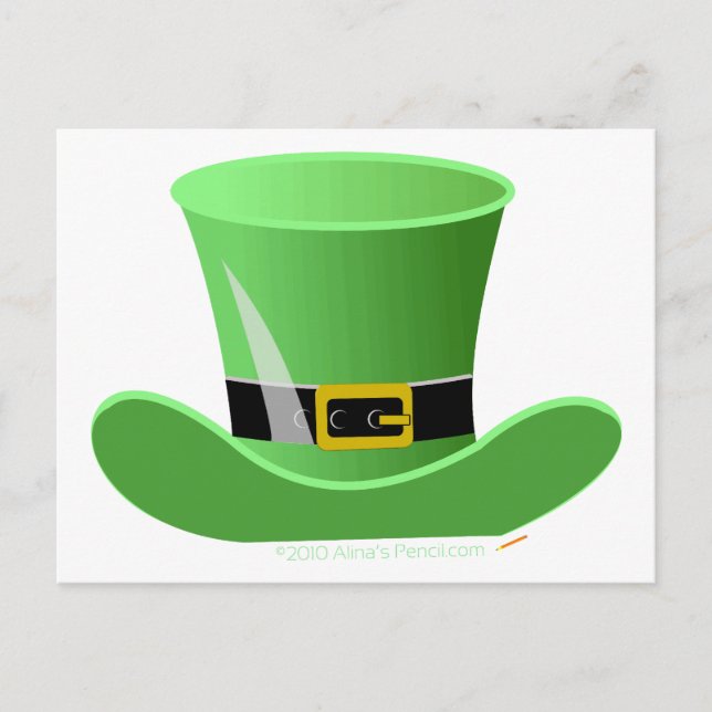 Irish Leprechaun Hat Lucky St. Patrick's Day Postcard (Front)
