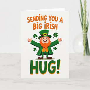 Irish Leprechaun Hugs St Patricks Card