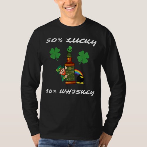 Irish Leprechaun Lucky Charm Whiskey Rainbow Pot O T_Shirt