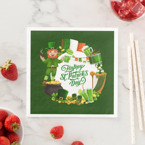 Irish Leprechaun Paper Dinner Napkins