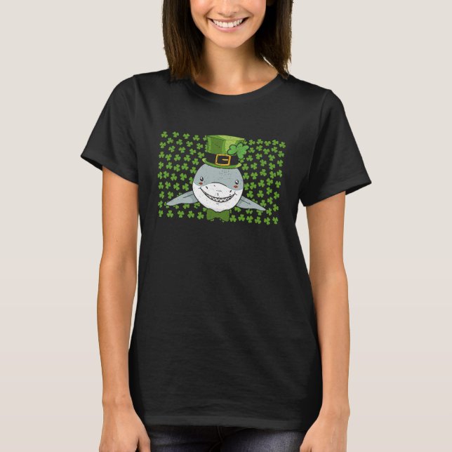 Irish Leprechaun Shark Shamrock St Patricks Day An T-Shirt (Front)
