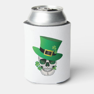 Irish Leprechaun Skull Can Cooler