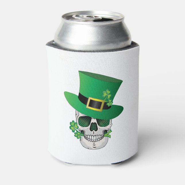 Irish Leprechaun Skull Can Cooler (Can Back)