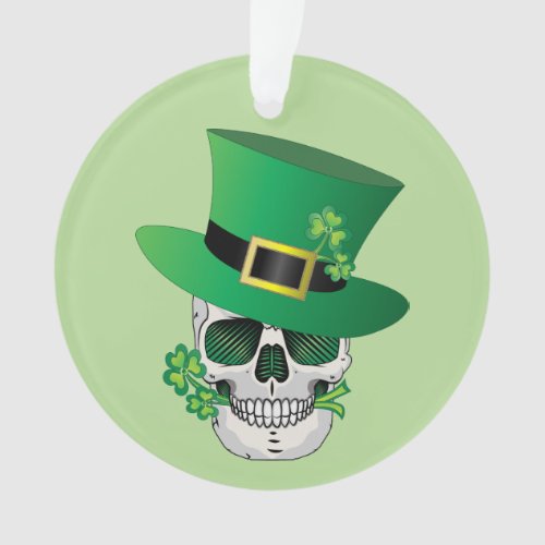 Irish Leprechaun Skull Ornament