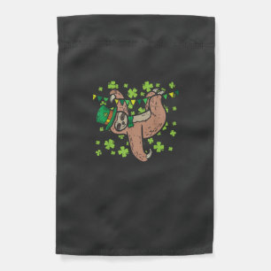 Irish Leprechaun Sloth Shamrock St Patricks Day An Garden Flag