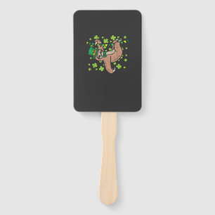 Irish Leprechaun Sloth Shamrock St Patricks Day An Hand Fan
