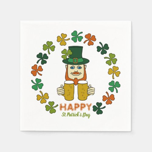 Irish Leprechaun St Patricks Day Party Napkins