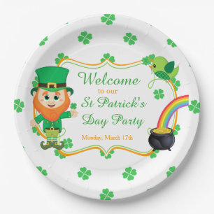 Irish Leprechaun St Patrick's Day Party Paper Plates