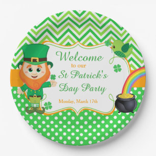 Irish Leprechaun St Patrick's Day Party Paper Plates