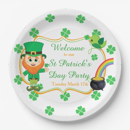 Irish Leprechaun St Patricks Day Party Paper Plates