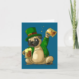 Irish Leprechaun St Patricks Day Shirt Funny Men W Card