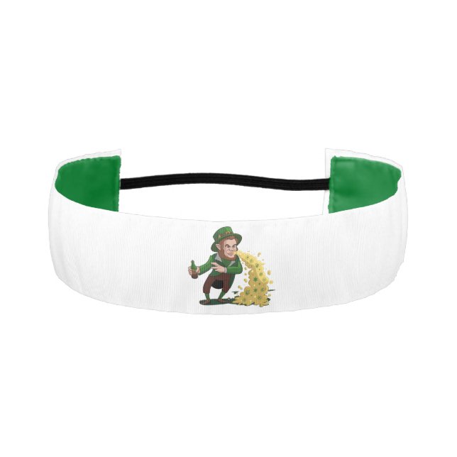 Irish Leprechaun Tossing Lucky Cookies Funny  Athletic Headband (Front)
