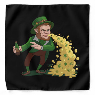 Irish Leprechaun Tossing Lucky Cookies Funny  Bandana