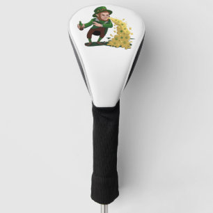 Irish Leprechaun Tossing Lucky Cookies Funny  Golf Head Cover