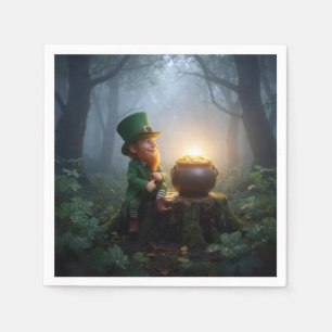 Irish Leprechaun with a Pot of Gold Napkins