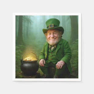 Irish Leprechaun with a Pot of Gold Napkins