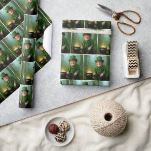 Irish Leprechaun with a Pot of Gold Wrapping Paper