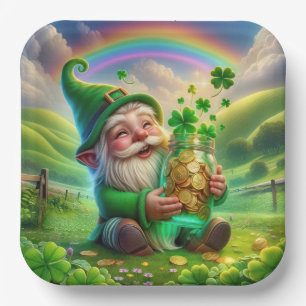 Irish Leprechaun With Gold Coins Paper Plates