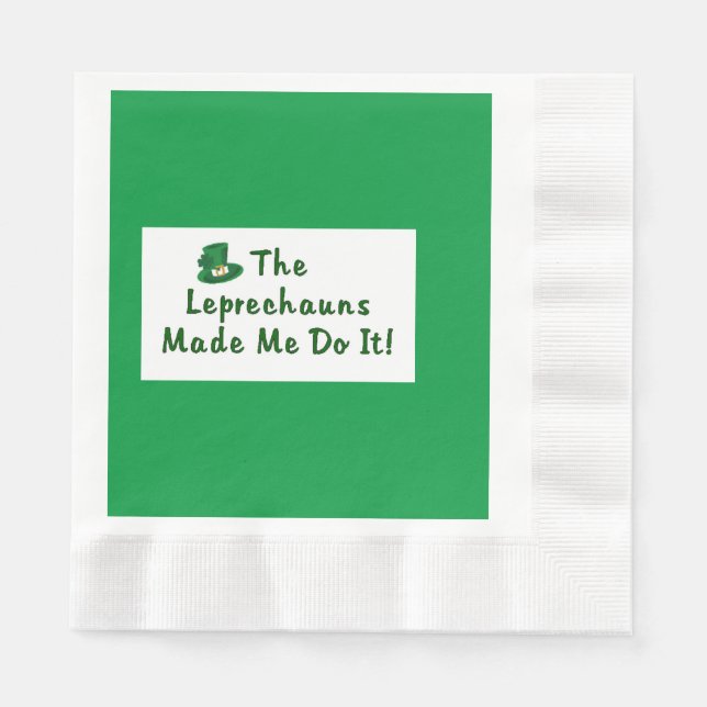 Irish Leprechauns Napkins (Front)
