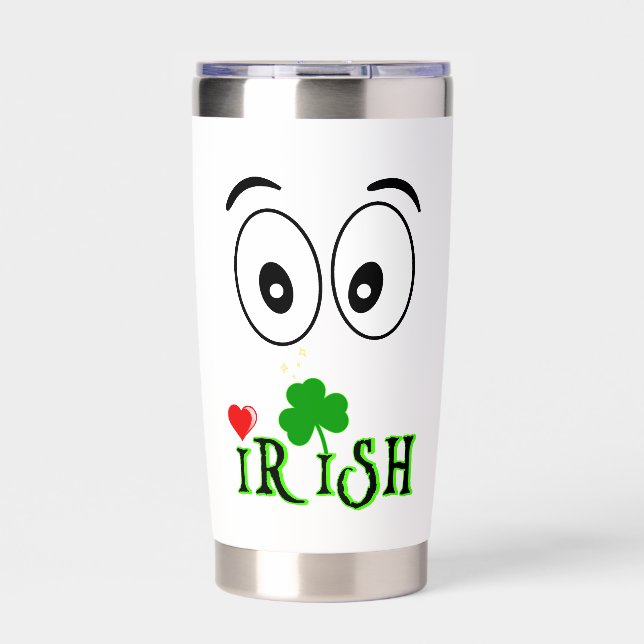 Irish Lights Clover Patricks Insulated Tumbler (Front)