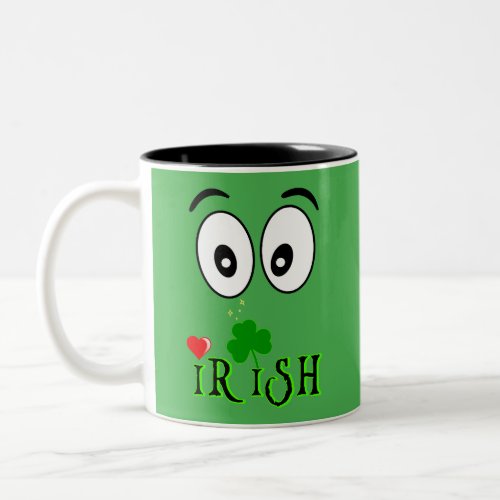 Irish Lights Clover Patricks Two_Tone Coffee Mug