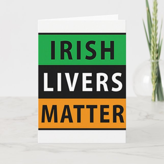 Irish Livers Graphic Pattern Card (Front)