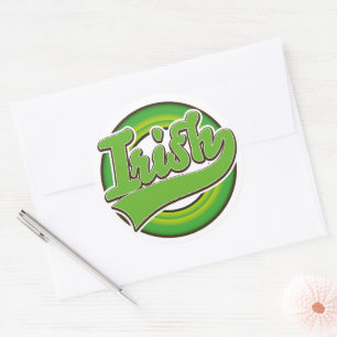Irish logo. classic round sticker