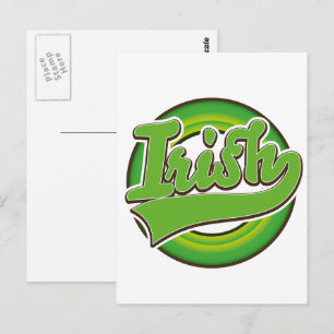 Irish logo. postcard